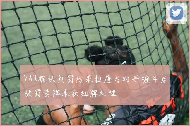 VAR确认判罚结果拉唐与对手缠斗后被罚黄牌未获红牌处理